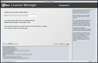 Fxpansion License Manager Mac